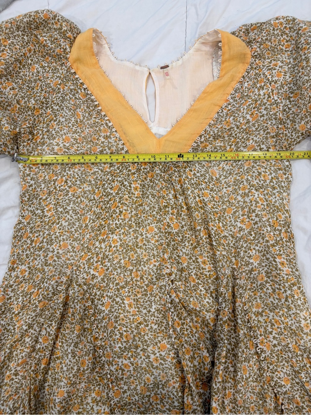 Free People Bali Coral floral print mini dress in a boho style - Picture 9 of 10